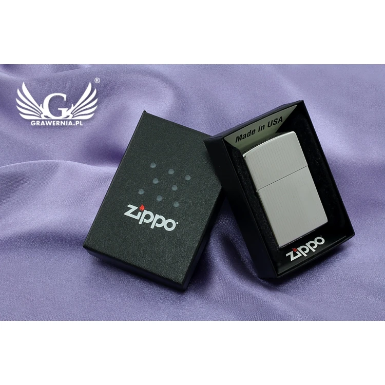 ZIPPO Feuerzeug Engine Turned High Polish Chrome - ZIP013