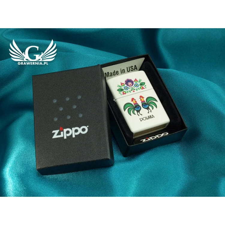 ZIPPO Feuerzeug Folklore Weiß Matt - ZIP006