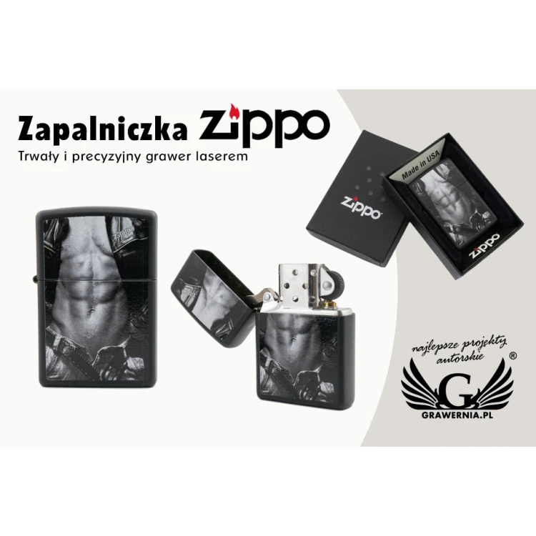 ZIPPO Feuerzeug Man Black Matte - ZIP040
