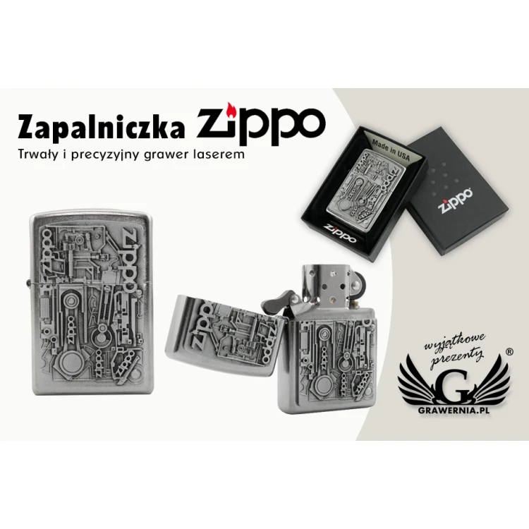 ZIPPO Feuerzeug Maschine Street Chrome - ZIP046