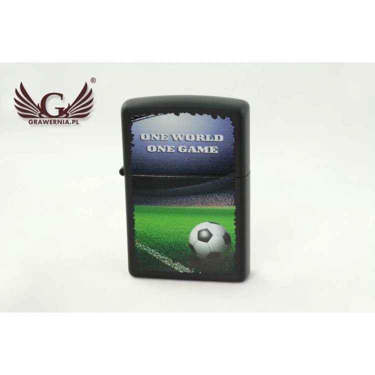Zippo Feuerzeug One World One Game Black Matte - ZIP018