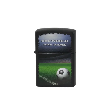 Zippo Feuerzeug One World One Game Black Matte - ZIP018