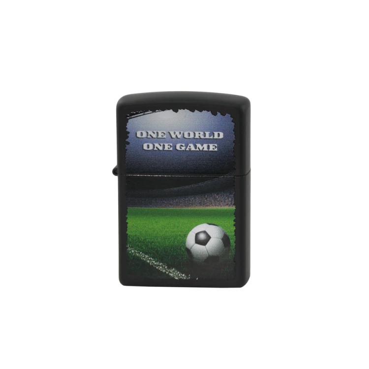 Zippo Feuerzeug One World One Game Black Matte - ZIP018