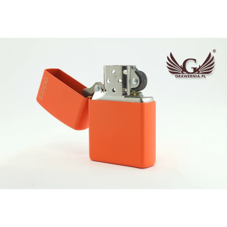 ZIPPO Feuerzeug Orange Matte Logo - ZIP035
