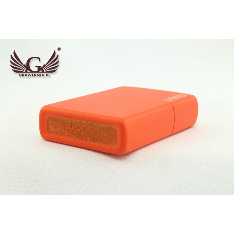 ZIPPO Feuerzeug Orange Matte Logo - ZIP035
