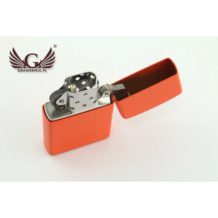 ZIPPO Feuerzeug Orange Matte Logo - ZIP035