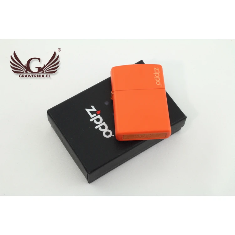 ZIPPO Feuerzeug Orange Matte Logo - ZIP035