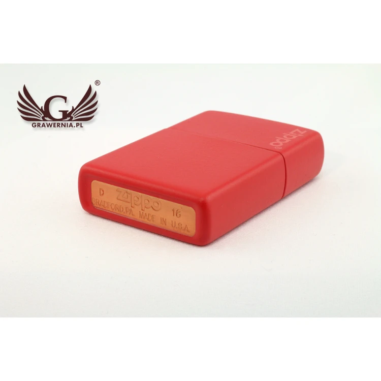 ZIPPO Feuerzeug Red Matte Logo - ZIP010