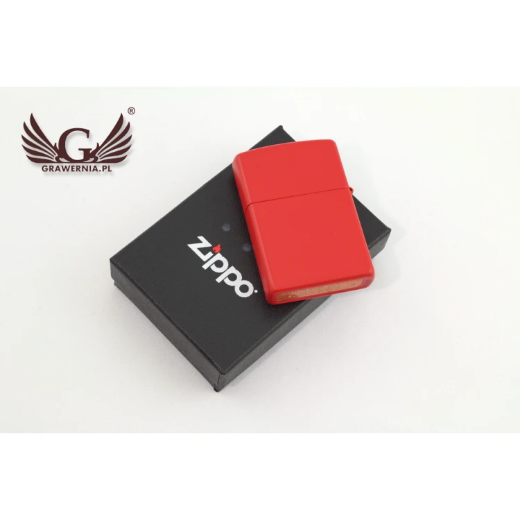 ZIPPO Feuerzeug Red Matte Logo - ZIP010