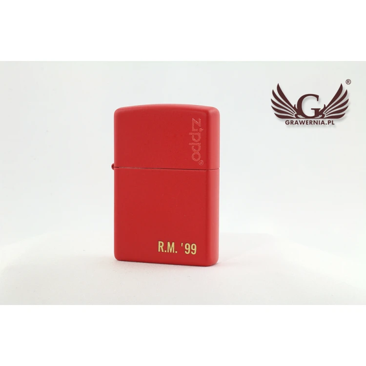 ZIPPO Feuerzeug Red Matte Logo - ZIP010