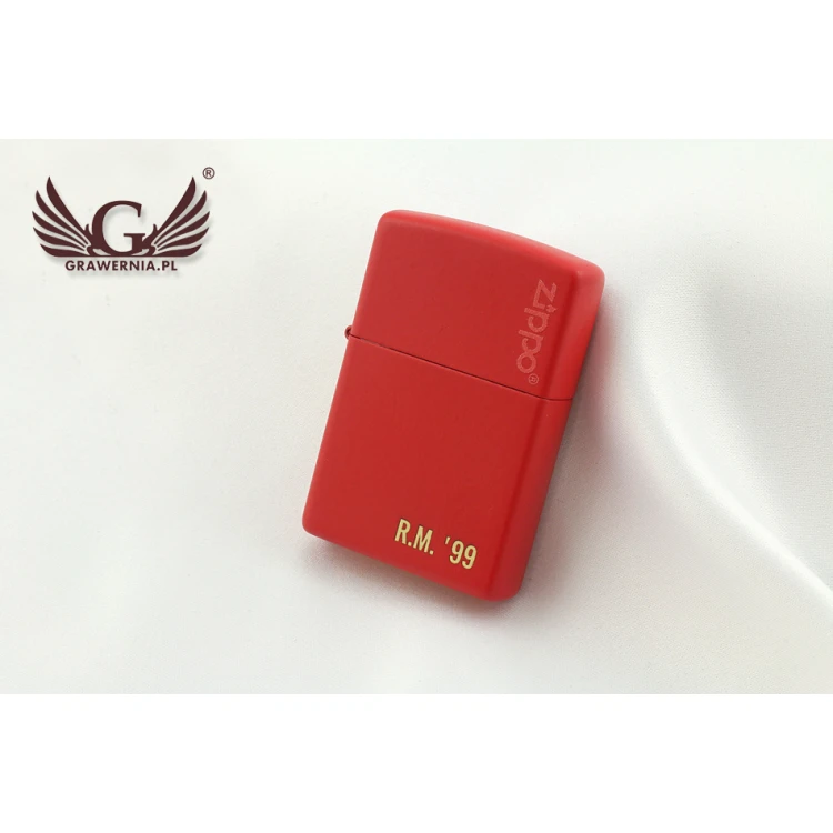 ZIPPO Feuerzeug Red Matte Logo - ZIP010