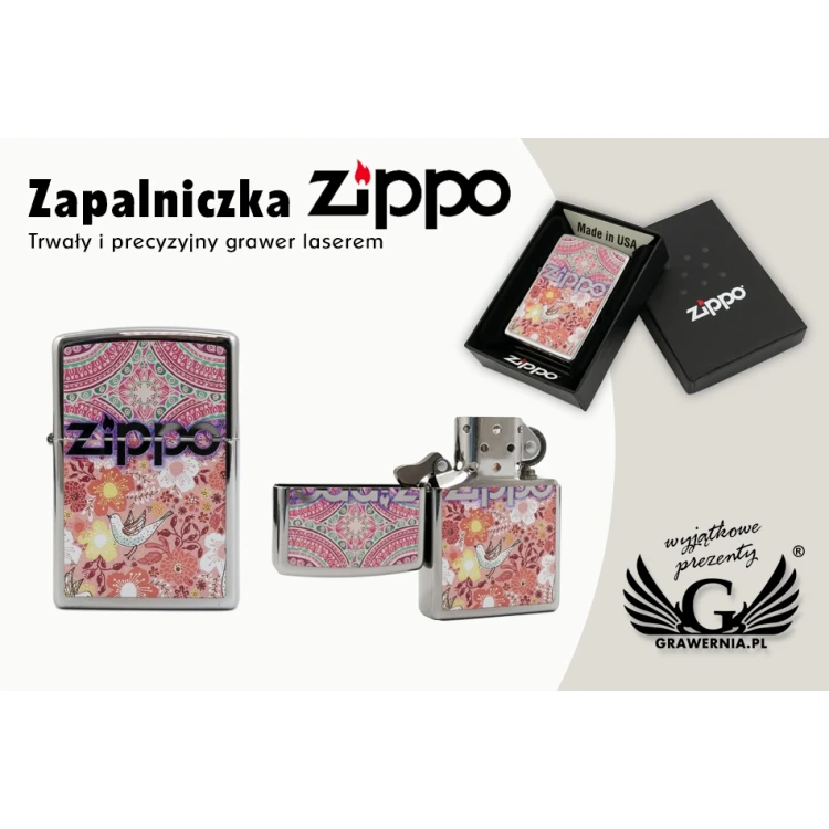 ZIPPO Feuerzeug Rosebird High Polish Chrome - ZIP044