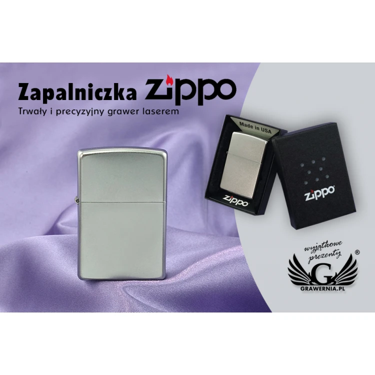 Zippo Feuerzeug Satin Chrome - ZIP024