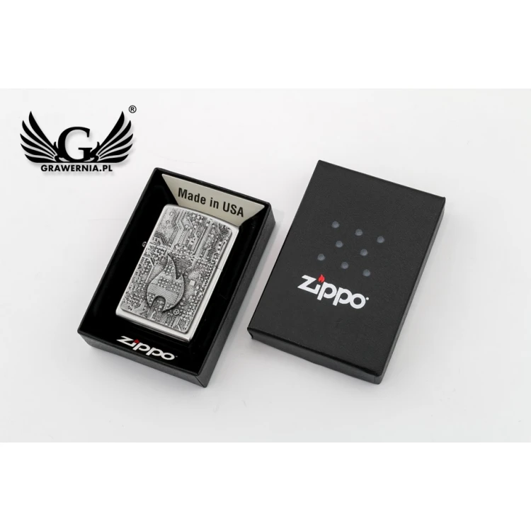 ZIPPO Technics Satin Chrome Feuerzeug - ZIP049