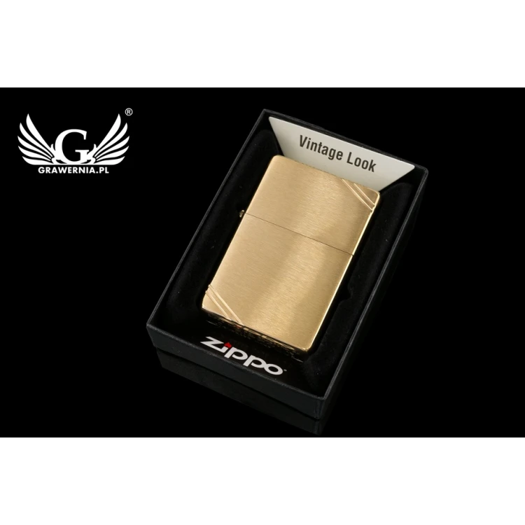 ZIPPO Vintage Gebürstetes Messing mit Schlitzen - ZIP048
