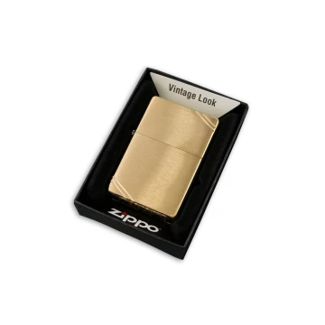 ZIPPO Vintage Gebürstetes Messing mit Schlitzen - ZIP048