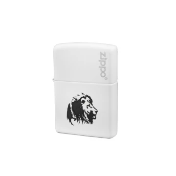 ZIPPO Feuerzeug White Matte Zippo Logo - ZIP007