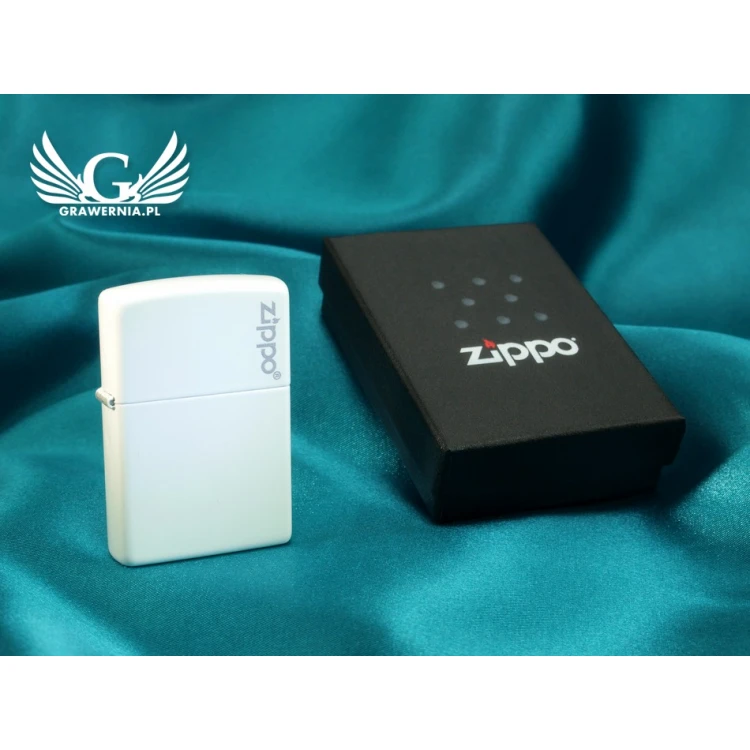 ZIPPO Feuerzeug White Matte Zippo Logo - ZIP007