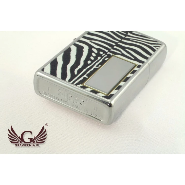 Zippo Feuerzeug Zebra High Polish Chrome - ZIP015
