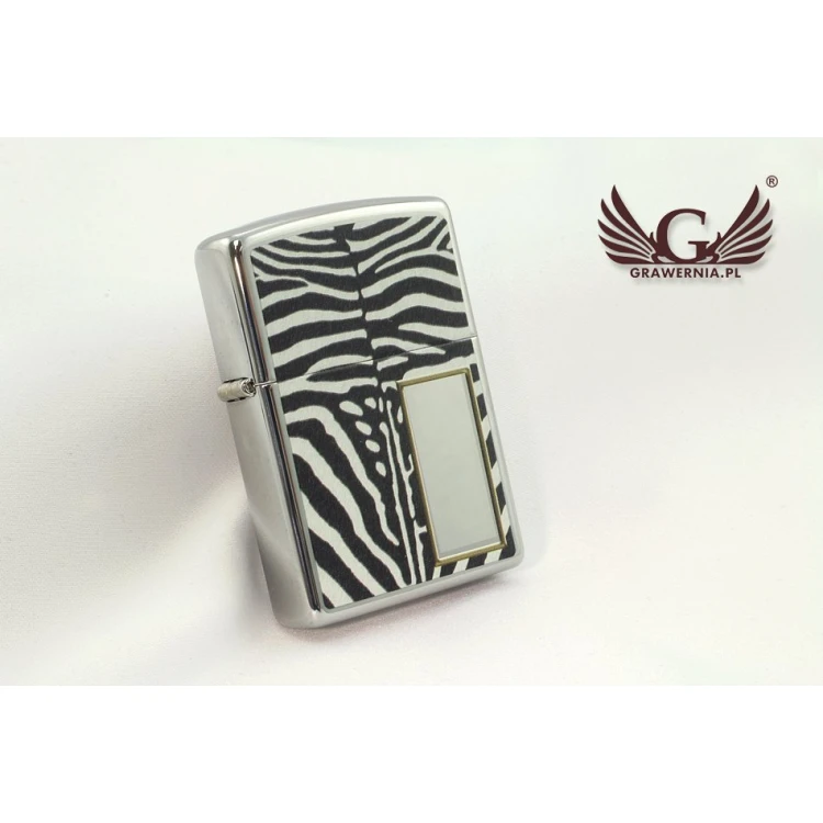 Zippo Feuerzeug Zebra High Polish Chrome - ZIP015