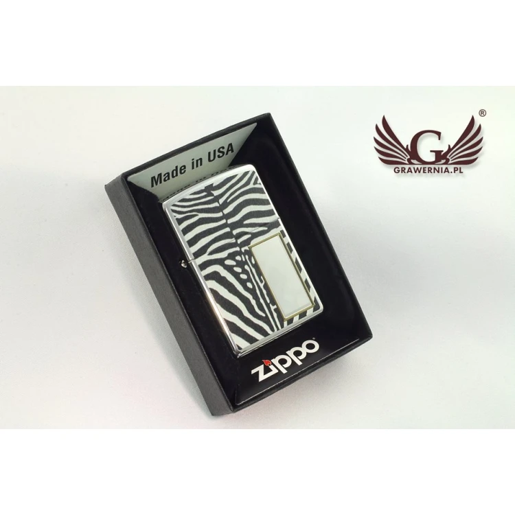 Zippo Feuerzeug Zebra High Polish Chrome - ZIP015