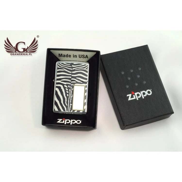 Zippo Feuerzeug Zebra High Polish Chrome - ZIP015
