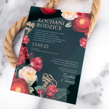 Hochzeitseinladungen für Eltern - Größe 148x210mm (A5) - Plexi 3mm mit UV-Druck - ZAP091