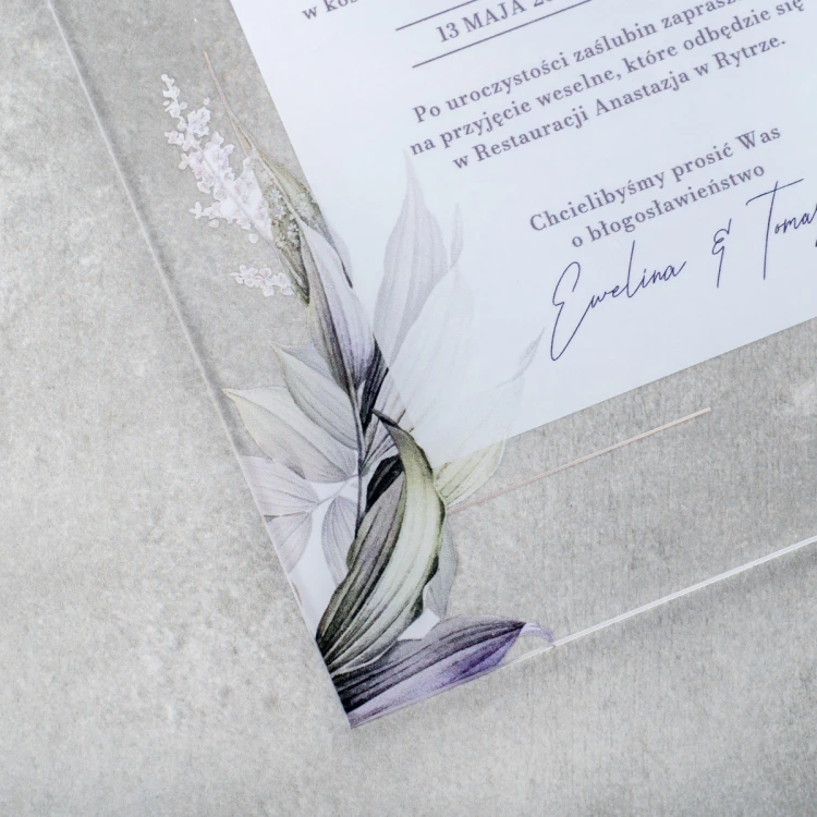 Hochzeitseinladungen für Eltern - Größe 148x210mm (A5) - Plexi 3mm mit UV-Druck - ZAP093