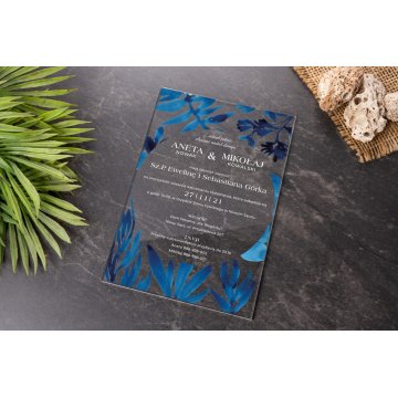 Hochzeitseinladungen - Größe 104x152mm (C6) - Plexiglas 3mm mit UV-Druck - ZAP072