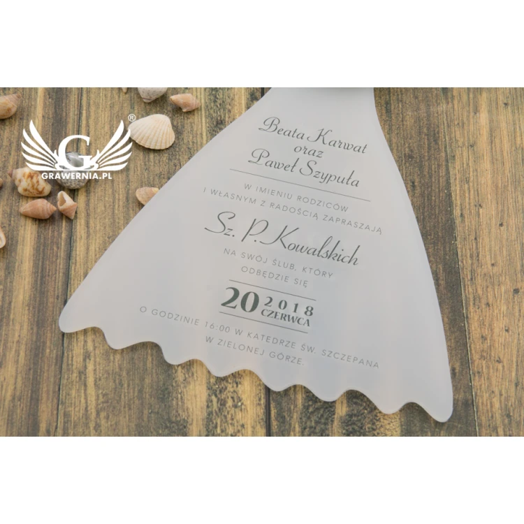 Hochzeitseinladungen Kleid - UV-Digitaldruck - ZAP038