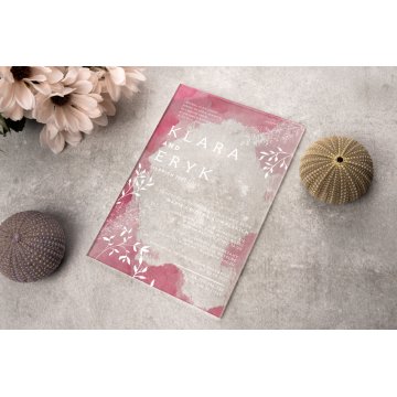 Hochzeitseinladungen - Größe 104x152mm (C6) - Plexi 3mm mit UV-Druck - ZAP071
