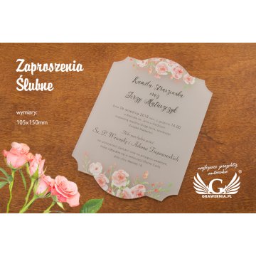 Hochzeitseinladungen aus Acryl - UV-Digitaldruck - ZAP034