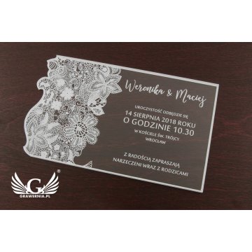 Hochzeitseinladungen aus Acryl - UV-Digitaldruck - ZAP036