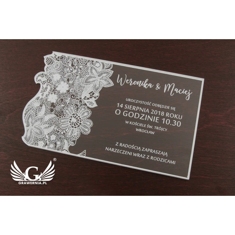 Hochzeitseinladungen aus Acryl - UV-Digitaldruck - ZAP036