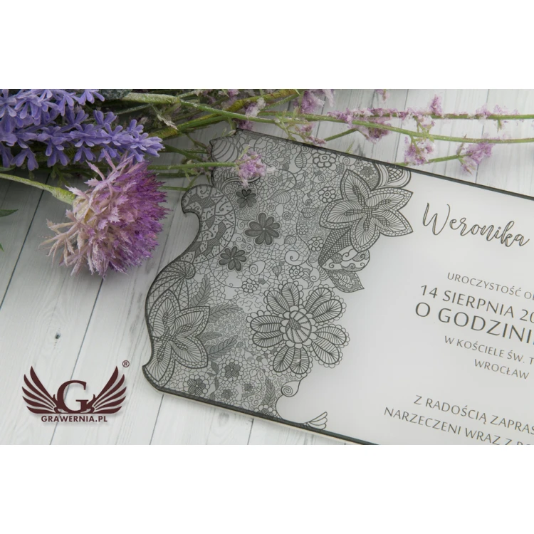 Hochzeitseinladungen aus Acryl - UV-Digitaldruck - ZAP035
