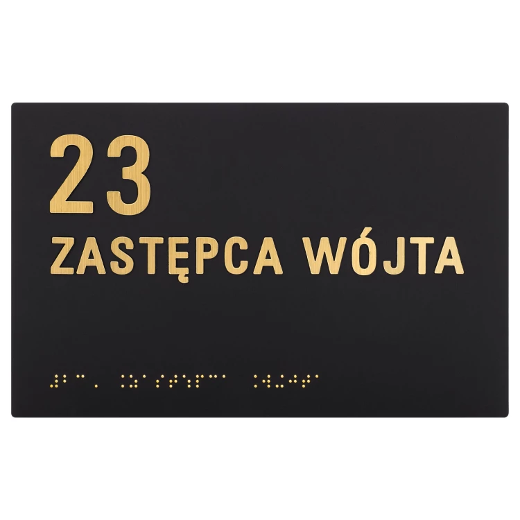 Stellvertretender Bürgermeister - Plakette mit Blindenschrift und Nummerierung - Größe 220x140mm - TAB606
