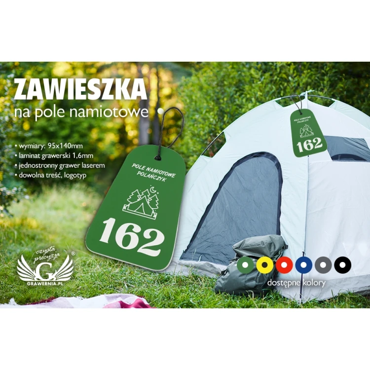 Campinganhänger, Zeltplatz - Abmessungen: 90x140mm - CAMP1