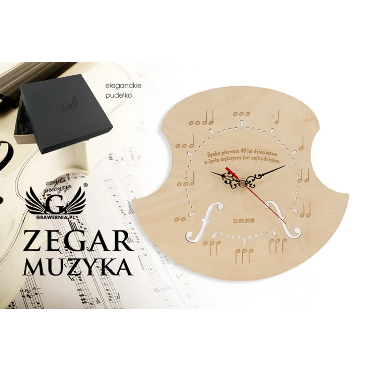 Uhr für Musiker - Naturfarbe - ZEG024