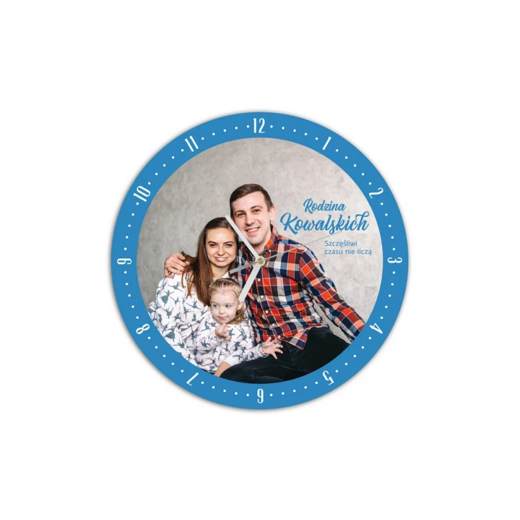 Holzuhr Family mit Ihrem Foto - ZEG005