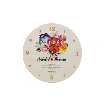 Holzuhr - Liebe - Hochzeitsgeschenk - ZEG022