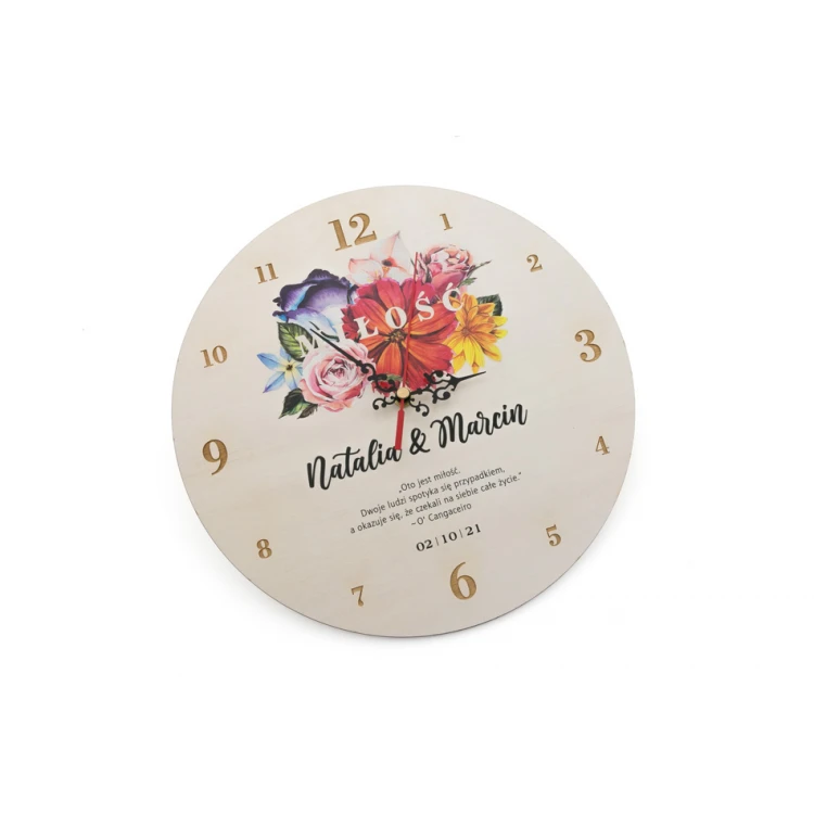 Holzuhr - Liebe - Hochzeitsgeschenk - ZEG022