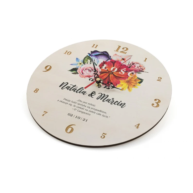 Holzuhr - Liebe - Hochzeitsgeschenk - ZEG022