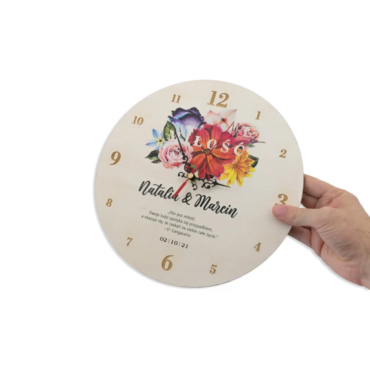 Holzuhr - Liebe - Hochzeitsgeschenk - ZEG022