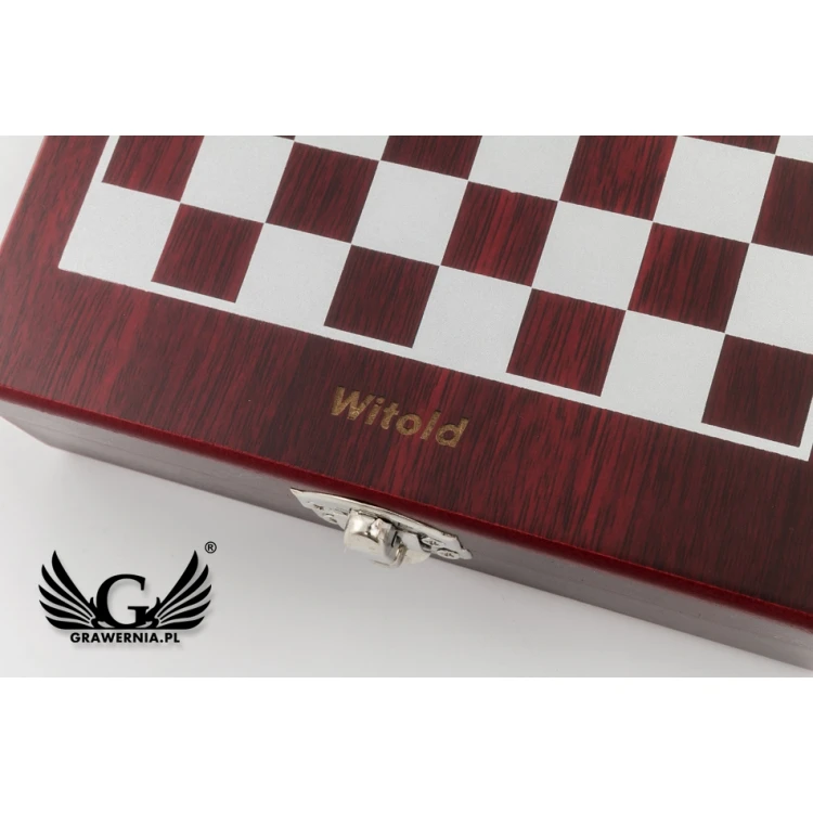 Weinset mit Schach MATT mit Ihrer Gravur - AL013