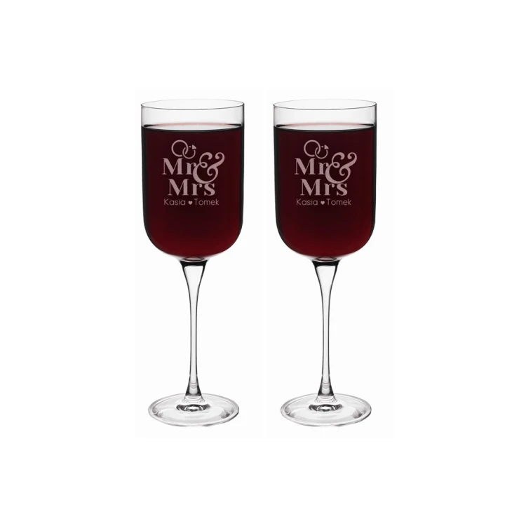 Weingläser mit Gravur - Geschenk für das Brautpaar - Mr&Mrs - KL005