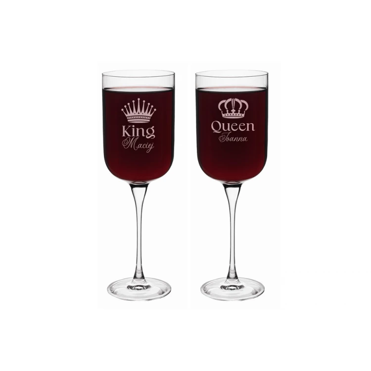 Weingläser mit Gravur - Geschenk für das Brautpaar - King&Queen - KL020
