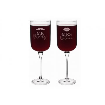 Weingläser mit Gravur - Geschenk für das Brautpaar - Mr&Mrs - KL022