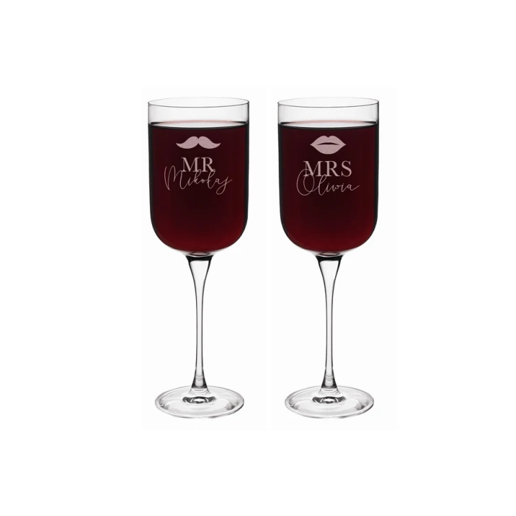 Weingläser mit Gravur - Geschenk für das Brautpaar - Mr&Mrs - KL022