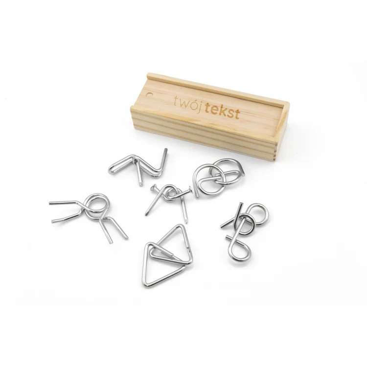 Puzzle-Set Brain in einer Holzbox mit Ihrer Gravur - GR006