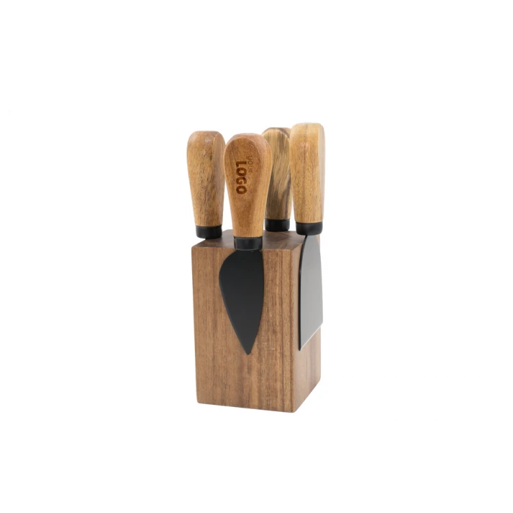 Modernes Käsemesser-Set mit individueller Gravur - Geschenk - KCH008